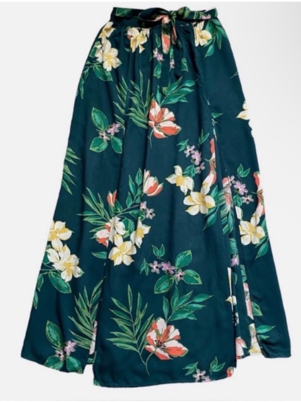 Patrons of Peace Green Floral Maxi Skirt